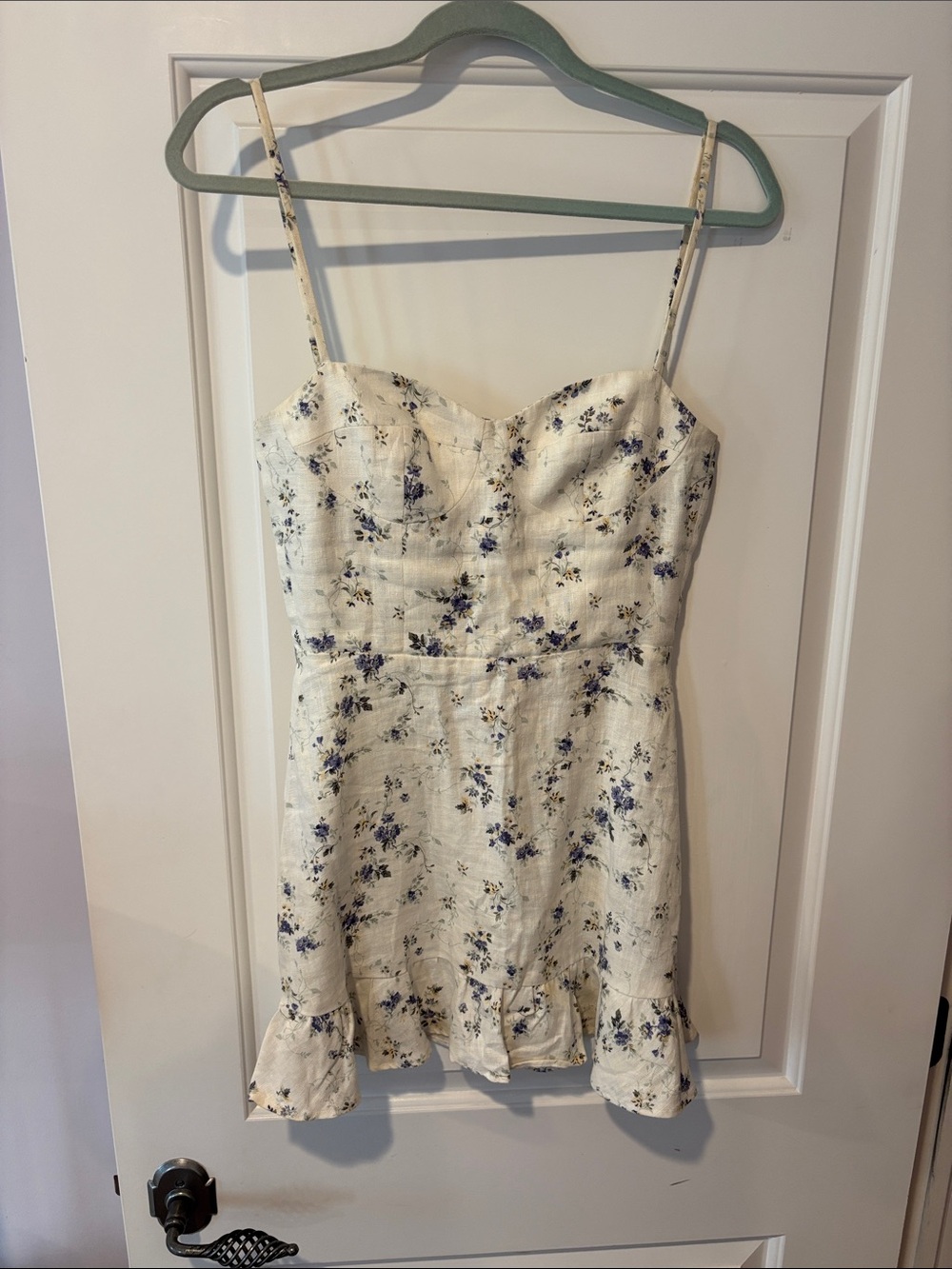 Reformation Mariana Mini Dress in Madeline floral print size 2 100% Linen